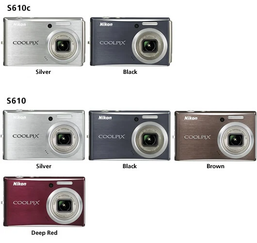 Nikon manufacturer group photograph of COOLPIX S610 and S610c
